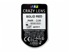 CRAZY LENS - Solid Red - Endags dioptrisk (2 linser)