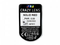 CRAZY LENS - Solid Red - Endags icke-Dioptrisk (2 linser)