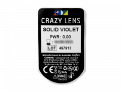 CRAZY LENS - Solid Violet - Endags icke-Dioptrisk (2 linser)