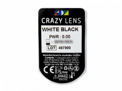 CRAZY LENS - White Black - Endags icke-Dioptrisk (2 linser)