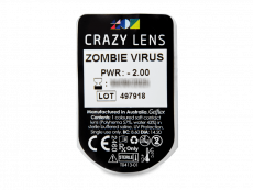 CRAZY LENS - Zombie Virus - Endags dioptrisk (2 linser)