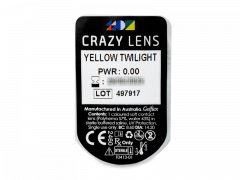 CRAZY LENS - Yellow Twilight - Endags icke-Dioptrisk (2 linser)