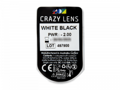 CRAZY LENS - White Black - Endags dioptrisk (2 linser)