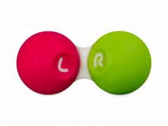 Kontaktlinsfodral - Rosa & grönt 