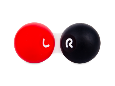 Kontaktlinsfodral - Röd & svart 