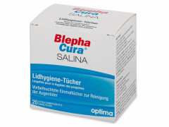 BlephaCura Salina sterila våtservetter för ögonlocksvård 20 stycken 