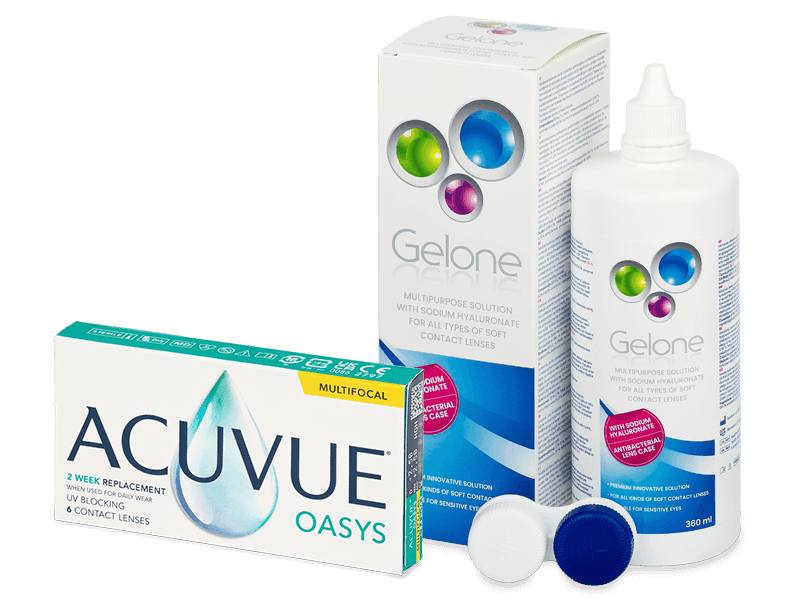 Acuvue Oasys Multifocal (6 linser) + Gelone linsvätska 360 ml