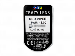 CRAZY LENS - Red Viper - Endags dioptrisk (2 linser)