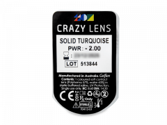CRAZY LENS - Solid Turquoise - Endags dioptrisk (2 linser)