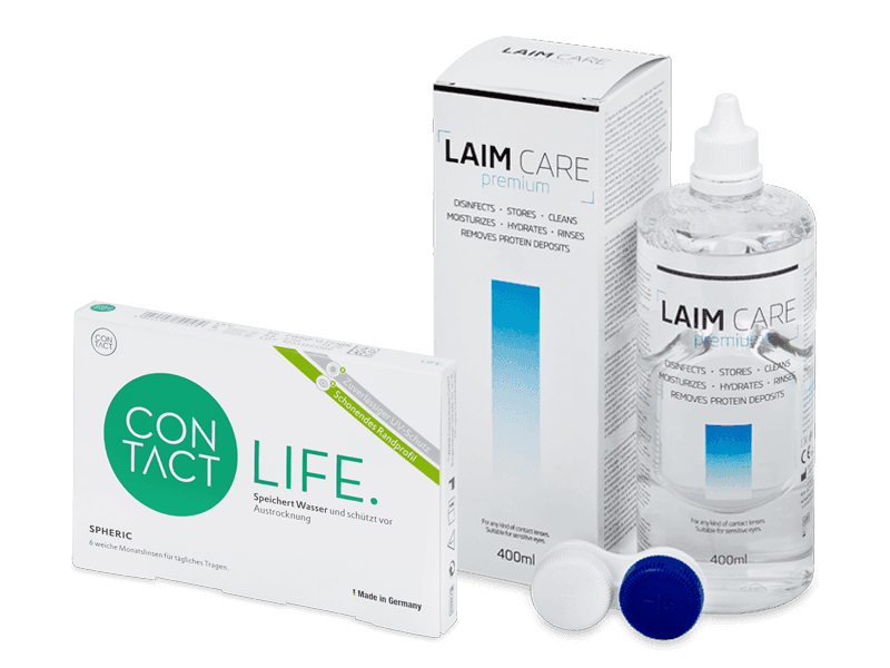 Contact Life spheric (6 linser) + Laim Care linsvätska 400 ml