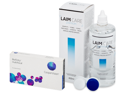 Biofinity Multifocal (6 linser) + Laim-Care linsvätska 400 ml