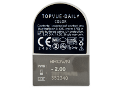 TopVue Daily Color - Brown - Endags dioptrisk (2 linser)