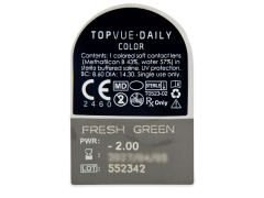 TopVue Daily Color - Fresh Green - Endags dioptrisk (2 linser)