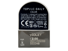 TopVue Daily Color - Violet - Endags dioptrisk (2 linser)