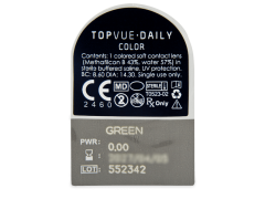 TopVue Daily Color - Green - Endags icke-Dioptrisk (2 linser)