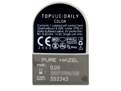 TopVue Daily Color - Pure Hazel - Endags icke-Dioptrisk (2 linser)