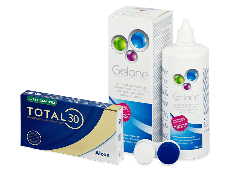 TOTAL30 for Astigmatism (3 linser) + Gelone linsvätska 360 ml