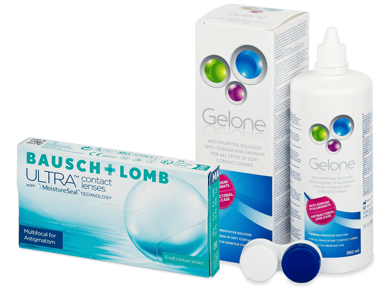 Bausch + Lomb ULTRA Multifocal for Astigmatism (6 linser) + Gelone linsvätska 360 ml