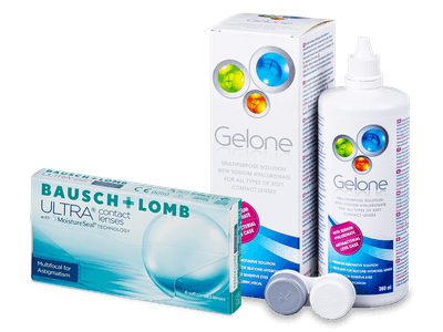 Bausch + Lomb ULTRA Multifocal for Astigmatism (6 linser) + Gelone linsvätska 360 ml