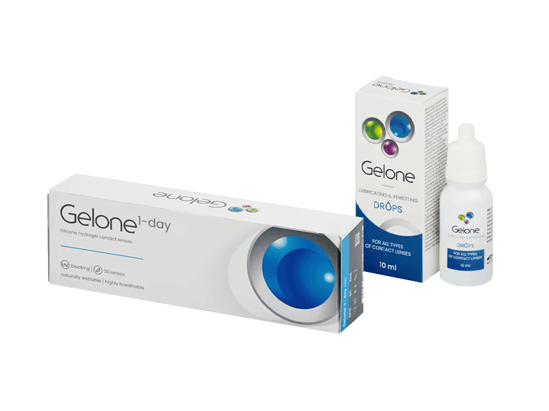 Gelone 1-day (30 linser) + ögondroppar Gelone 10 ml