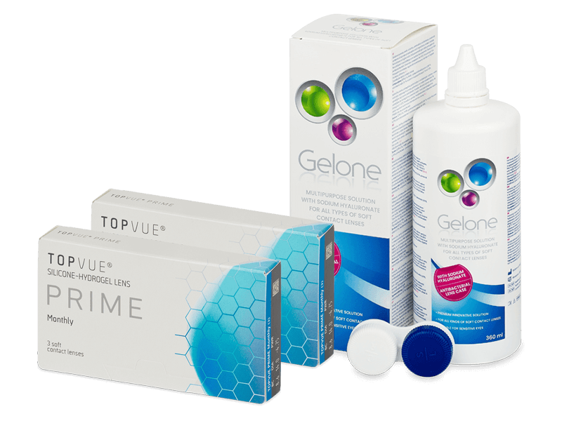 TopVue Prime (6 linser) + Gelone linsvätska 360 ml