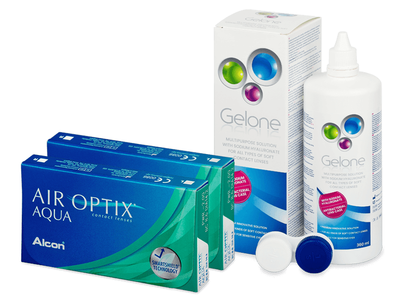 Air Optix Aqua (2x3 linser) + Gelone linsvätska 360 ml